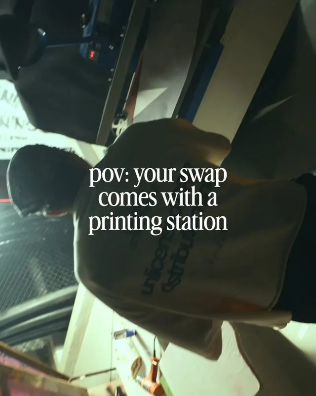 A swap with a printing station