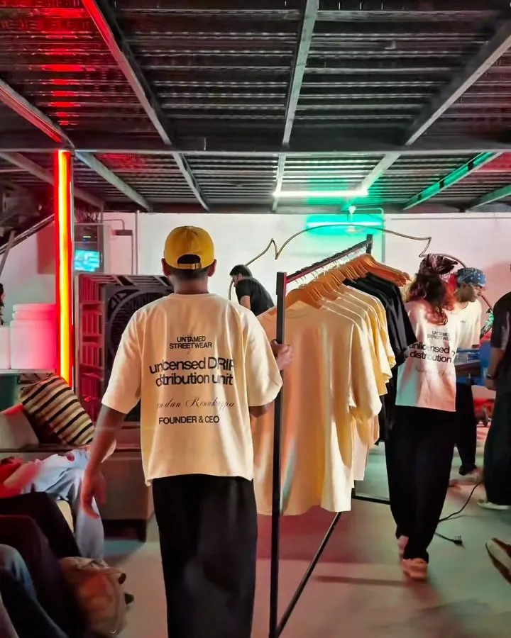 Browsing an Untamed rack at a pop-up
